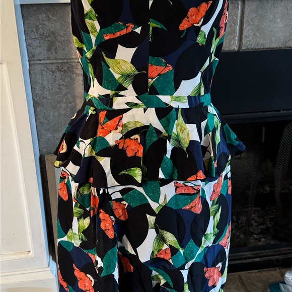 Jcrew silk floral multi Sosi dress like new - Picture 5 of 12